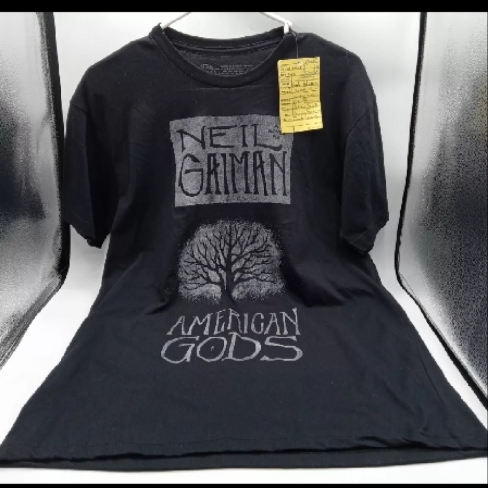 Neil Gaiman American Gods Black Mens T-Shirt Size Medium NWT